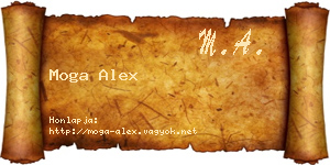 Moga Alex névjegykártya